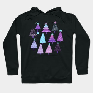 Christmas Trees - Purple Palette | Pattern Hoodie